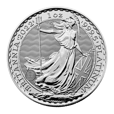 A picture of a 1 oz Platinum Britannia Coin (2022)